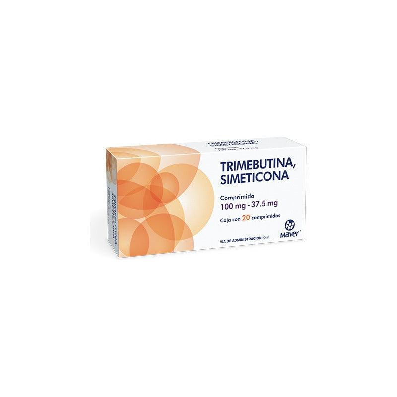 Trimebutina, Simeticona Con 20 Comprimidos 100-37.5mg C/u