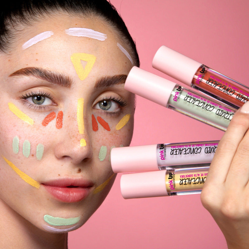 Pink Up Pklc200 Corrector De Larga Duración, No Se Cuartea, Hidrata 4 Ml Beige Unidad