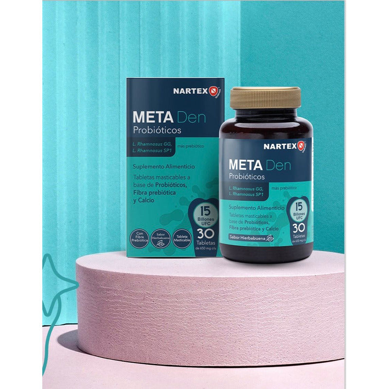 Metaden Probióticos Probióticos, Fibra Y Calcio 30 Tabletas Hierbabuena
