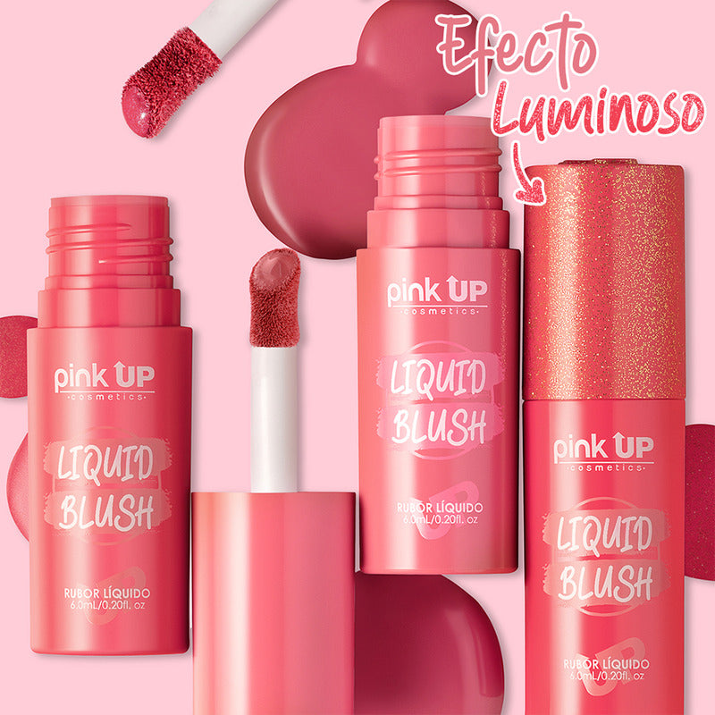 Rubor Líquido Pink Up Liquid Blush Larga Duración Tono Del Maquillaje Sunny