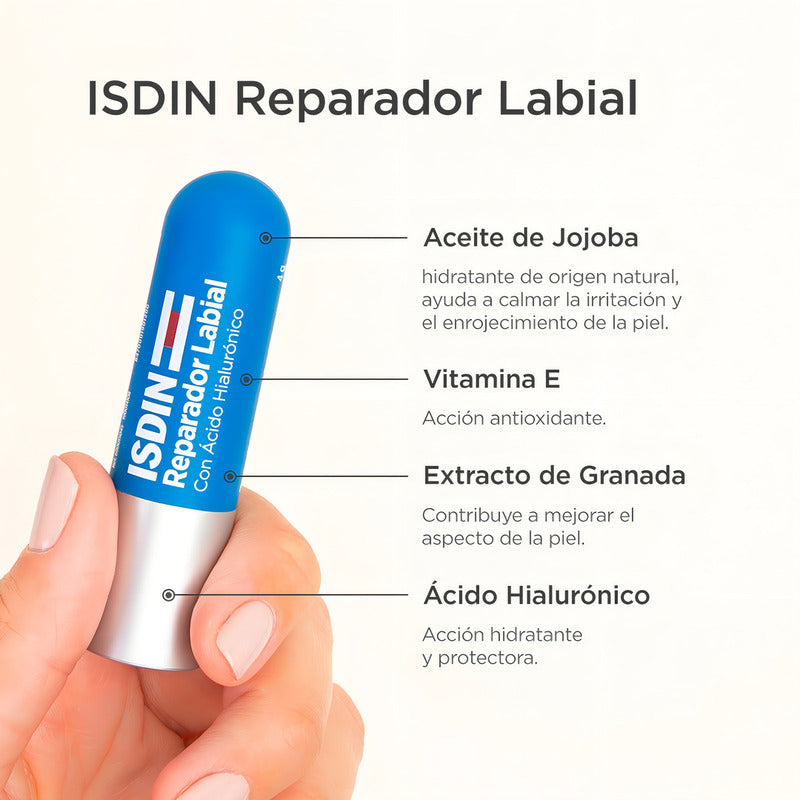 Isdin Reparador Labial 4g Con Acido Hialuronico