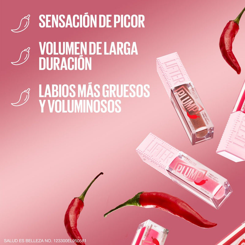 Maybelline Gloss Rellenador De Labios, Lifter Plump, Tono Cocoa Zing 007, 5.4ml