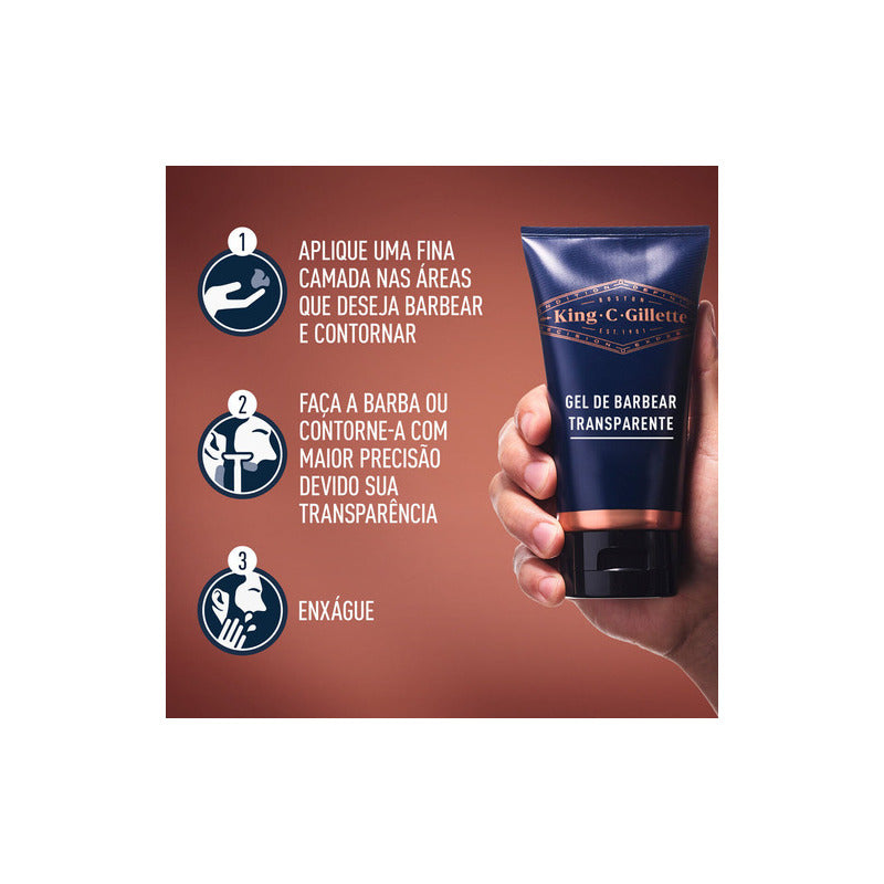 Gel De Afeitar Transparente King C. Gillette 170 Ml