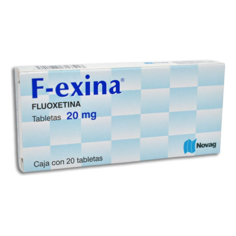 F-exina Fluoxetina 20mg 20 Tabletas