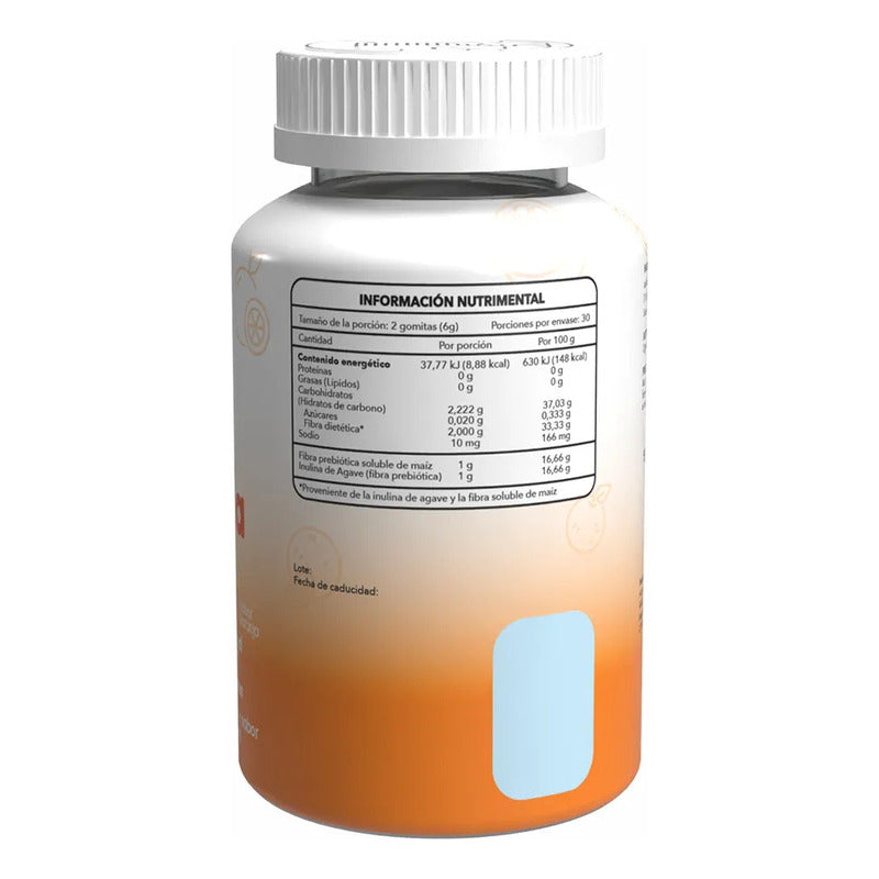 Gomix 60 Gomitas Con Fibra Prebiótica Sabor Naranja - Naranja