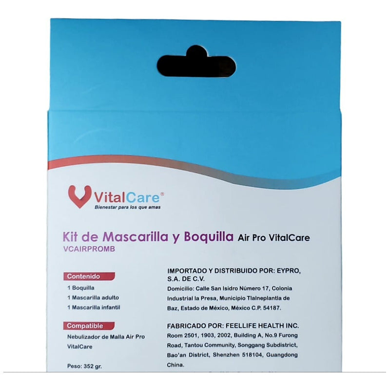 Kit De Mascarilla Y Boquilla Air Pro 2 Mascarillas Vitalcare