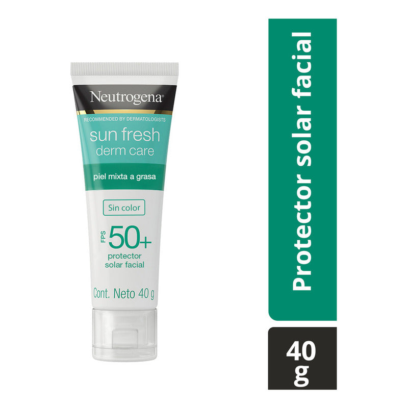 Protector Solar Facial Sin Color Neutrogena Sun Fresh Derm Care Niacinamida Fps50+ 40 G