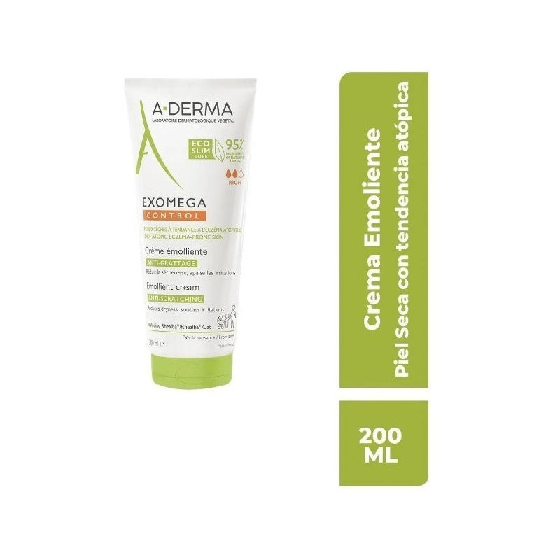 A Derma Exomega Control Crema Emoliente Piel Atópica 200ml