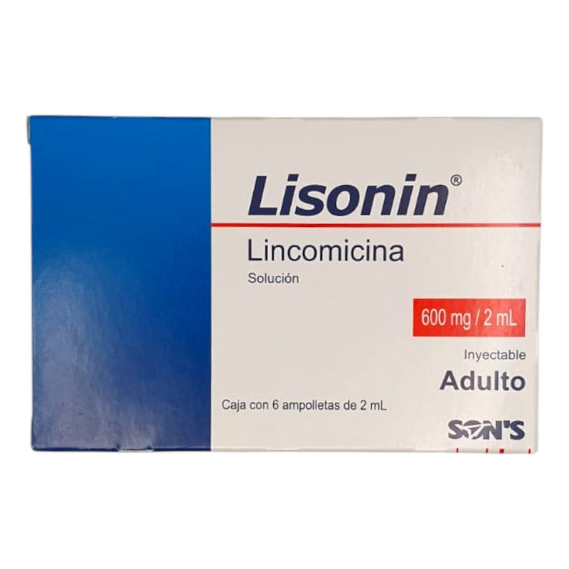 Lisonin Lincomicina600mg/2ml 6 Ampolletas De 2ml Adulto