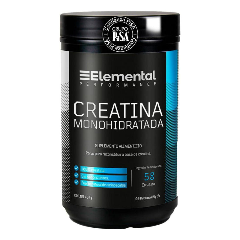 Elemental Performance Creatina Monohidratada 90 Porciones De 5g S/saborizantes 450g