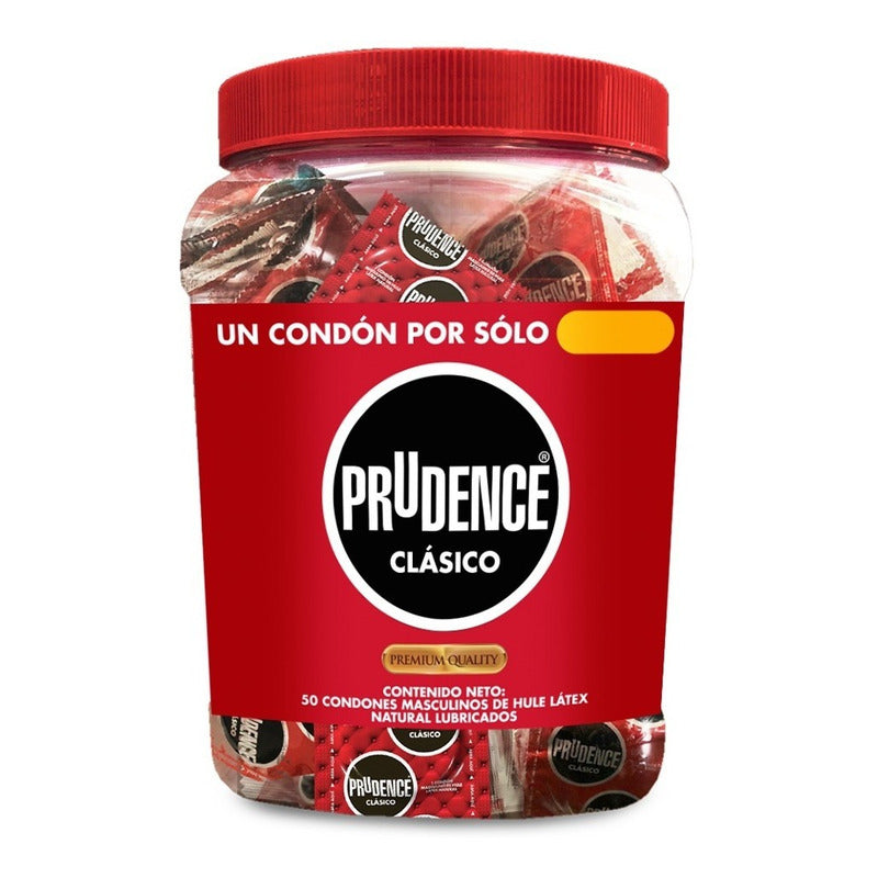 Prudence Clasico Vitrolero Preservativo Con 50 Piezas