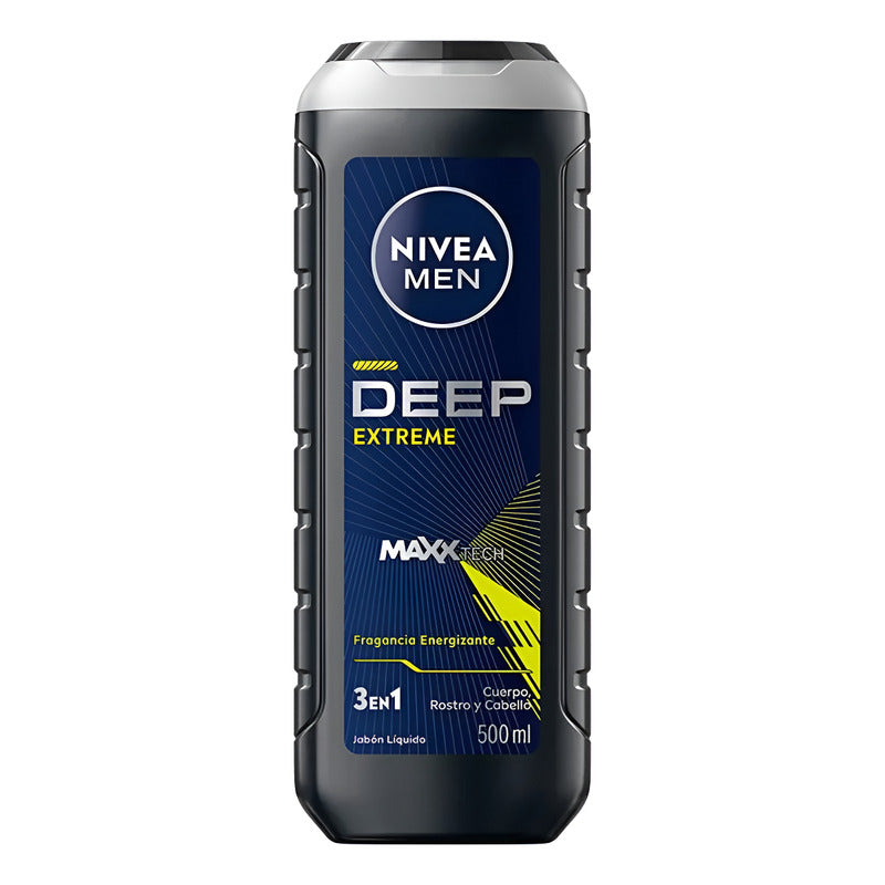 Nivea Men Deep Extreme Jabón Líquido 3en1 500ml