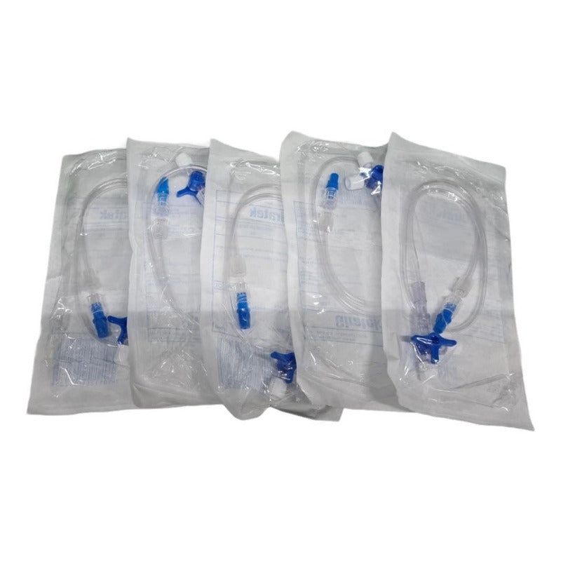 Giratek Llave De 4 Vías Estéril Con Extensión(50cm) 5piezas