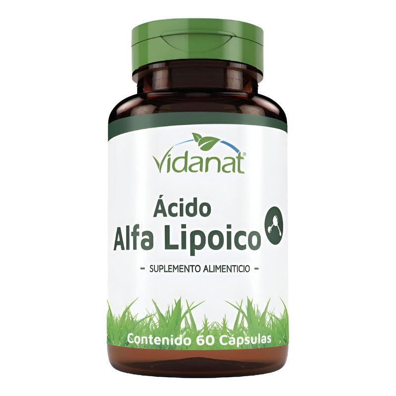Ácido Alfa Lipoico Vidanat Suplemento 60 Caps Natural