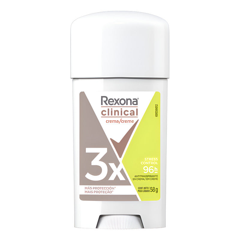 Rexona Antitranspirante Crema Clinical Stresscontrol 96h 58g - Stress Control