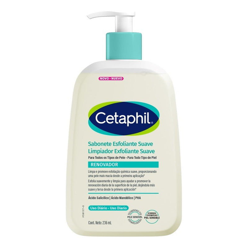 Cetaphil Limpiador Exfoliante Suave 236 Ml Todo Tipo De Piel Día/noche