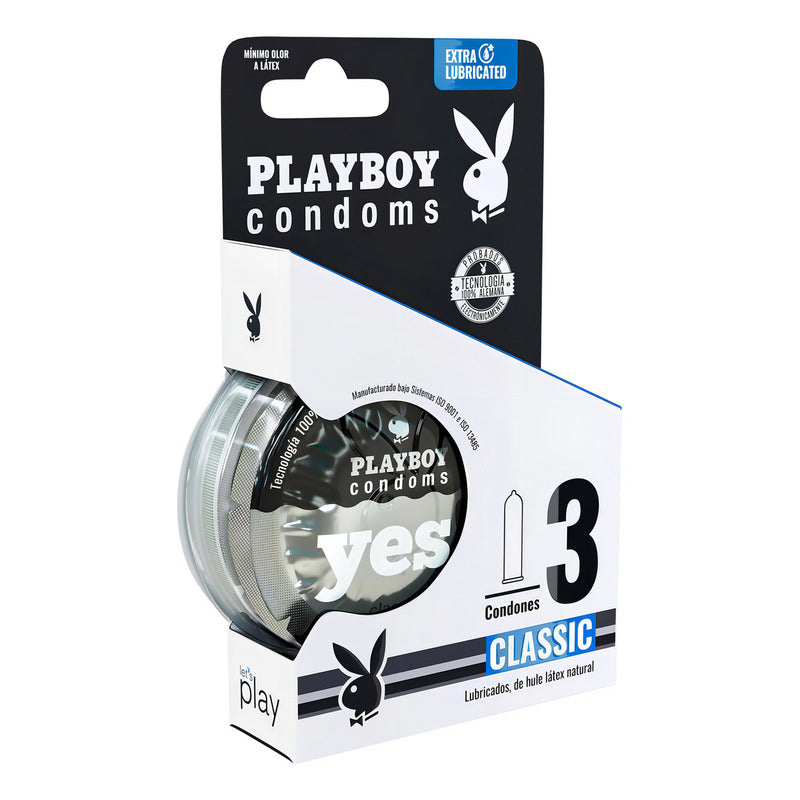 Condones De Látex Playboy Classic 3 Condones