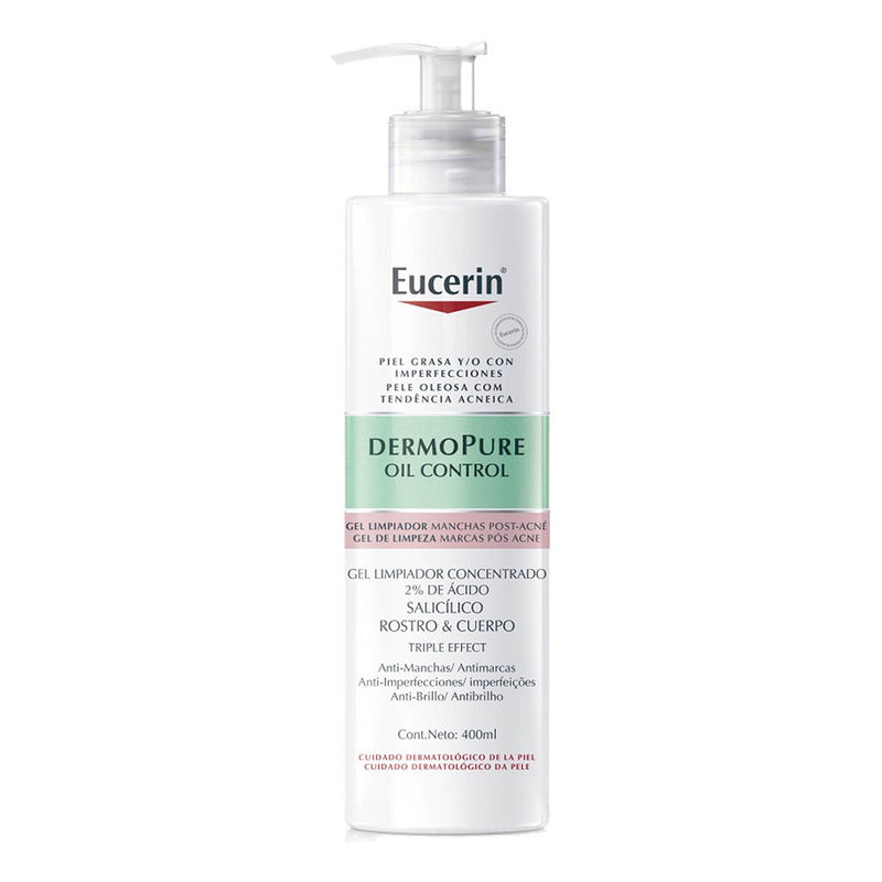 Eucerin Dermopure Gel Limpiador Facial Concentrado Piel Grasa Día/noche 400ml
