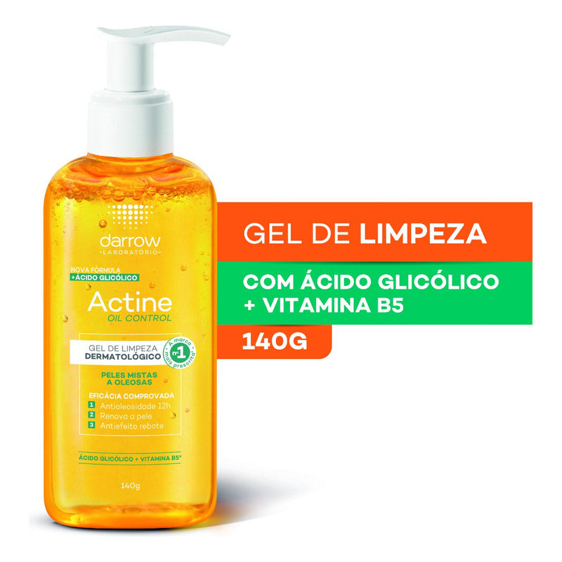 Darrow Actine Oil Gel Limpiador Piel Mixta A Grasa 140gr Día/noche Mixta/oleosa