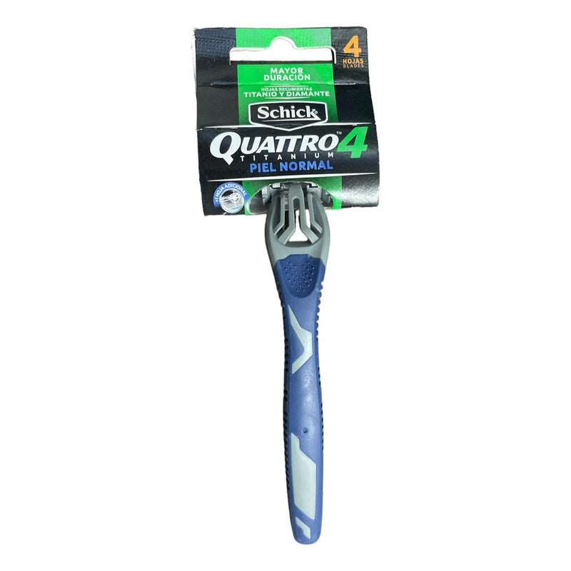 Rastrillo  Quattro 4 Titanium Piel Normal