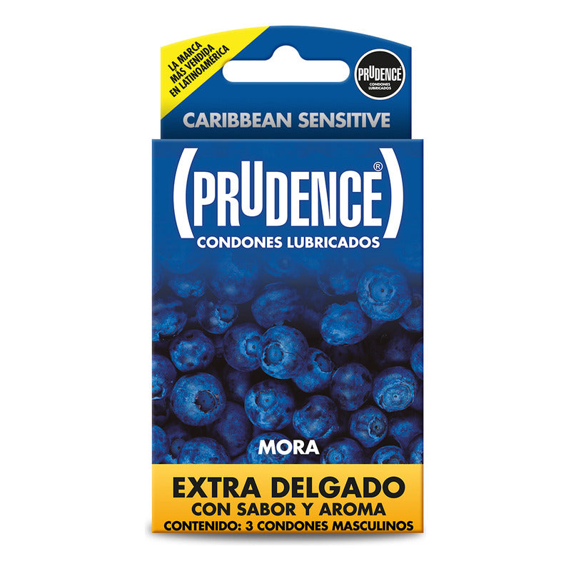 Condones Prudence 3 Unid. Extra Delgados Mora