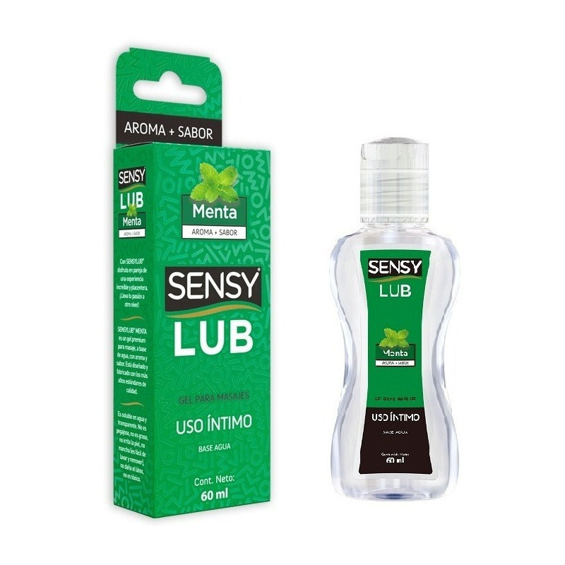 Lubricante Comestible Base Agua Sabor Menta Sensy 60ml