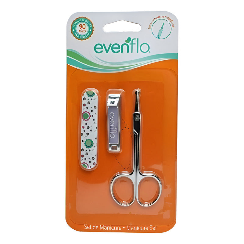 Set Manicure Evenflo Bebé 3 Piezas Azul