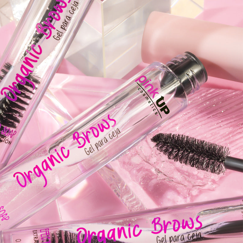 Pink Up Organic Brows Gel Para Cejas  Transparente