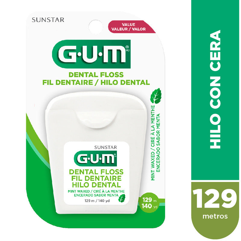 Hilo Dental Gum Dental Floss Sabor Menta 129 m