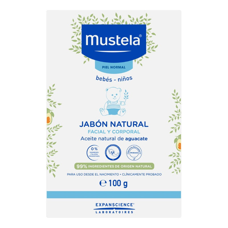 Mustela Jabón Natural En Barra Para Bebés, Piel Normal, 100g