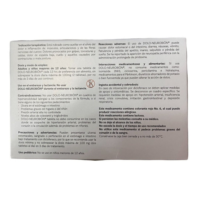 Dolo Neurobion Caja Con 20 Tabletas