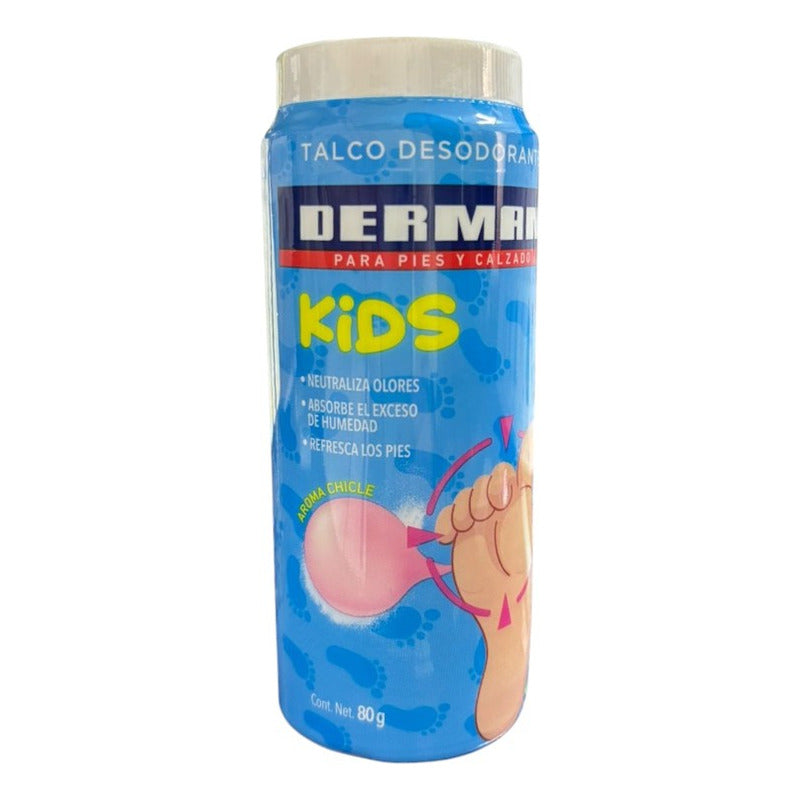 Talco Para Pies Infantil Derman Kids 80g