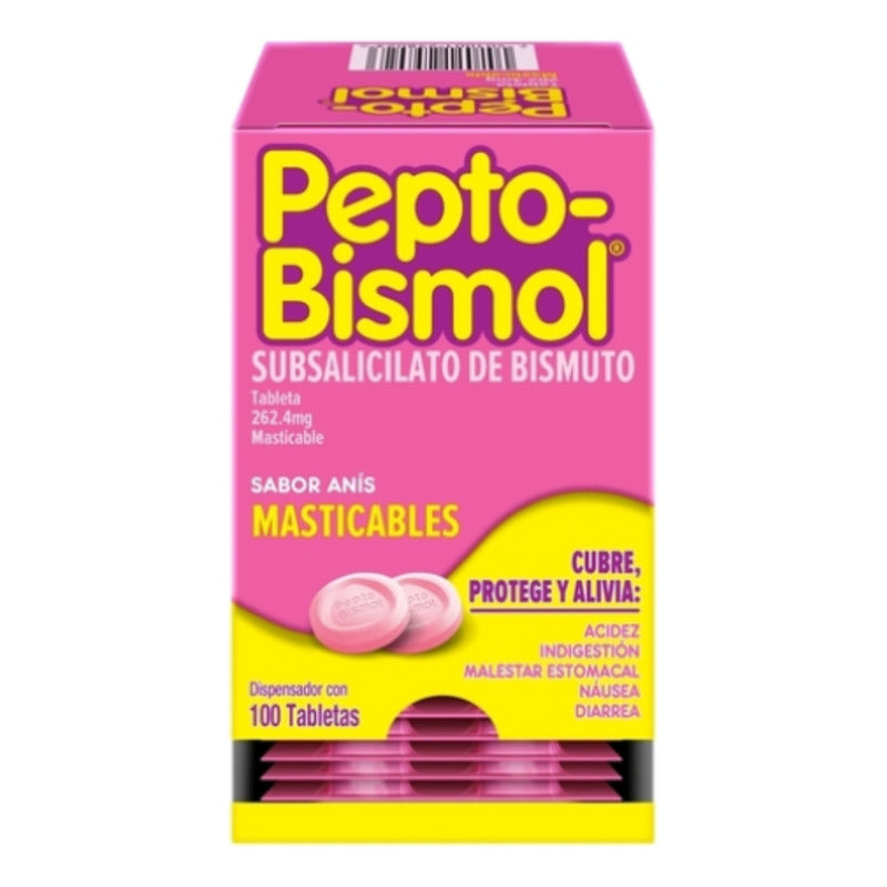 Pepto Bismol Sabor Original 262mg 100 Tabletas