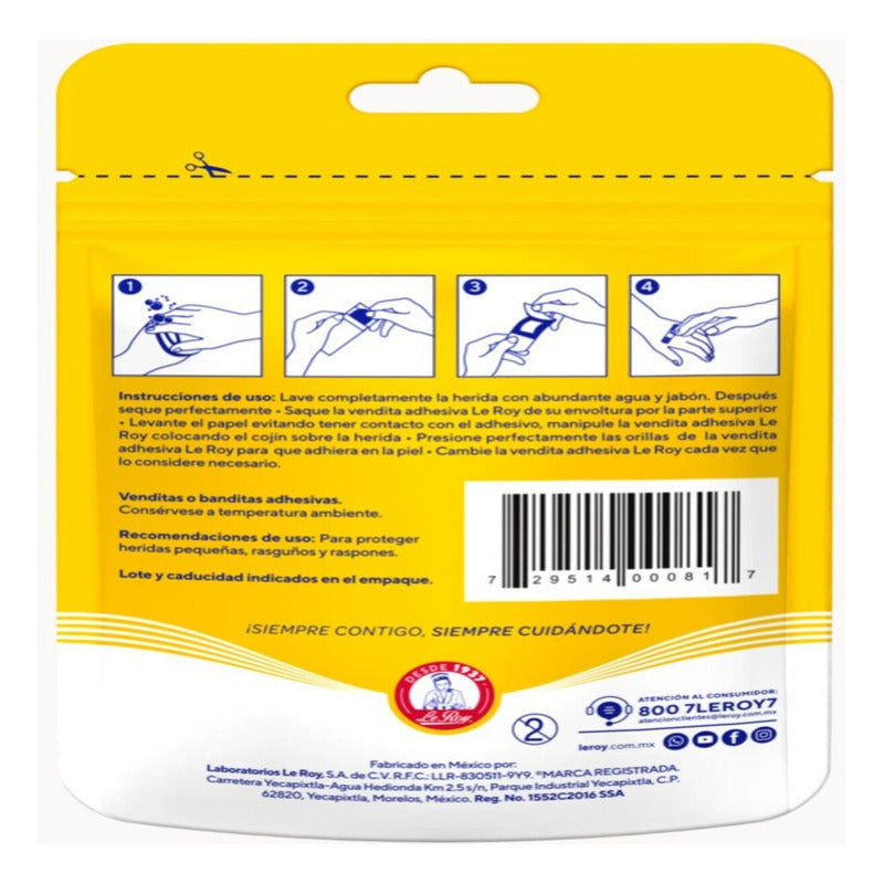 Le Roy Venditas Adhesivas Maxi Protección 20pz