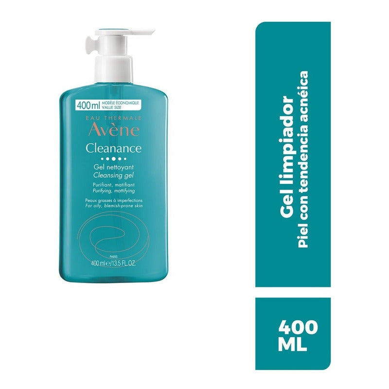Gel Limpiador Avène Cleanance Purificador Rostro 400ml Tipo De Piel Grasa Con Imperfecciones