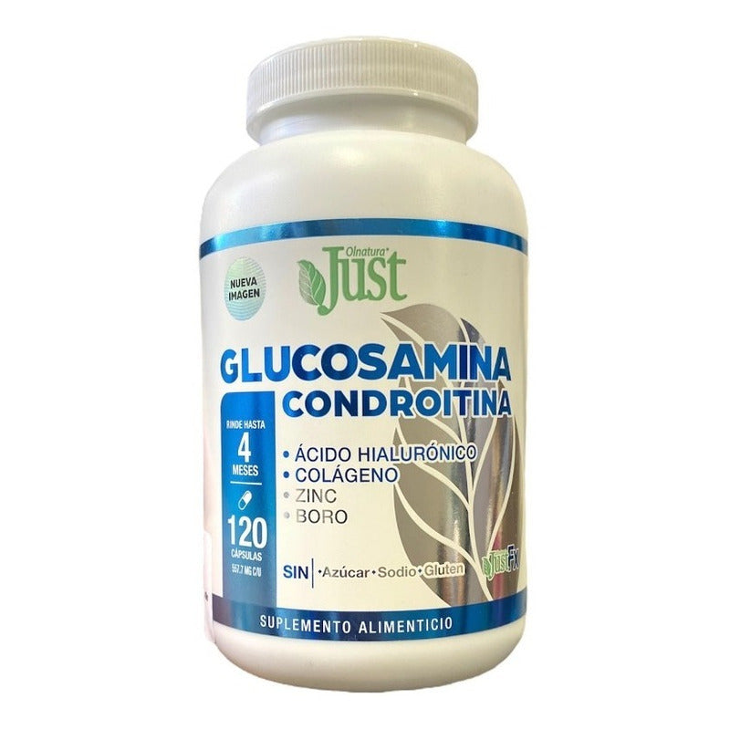 Suplemento Olnatura Just Justfx Glucosamina Condroitina Con Ácido Hialurónico Y Colágeno 120 Cápsulas Sin Sabor