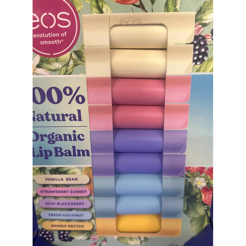 Eos Pack 9 Bálsamos Labiales Orgánicos Sabor Frutas