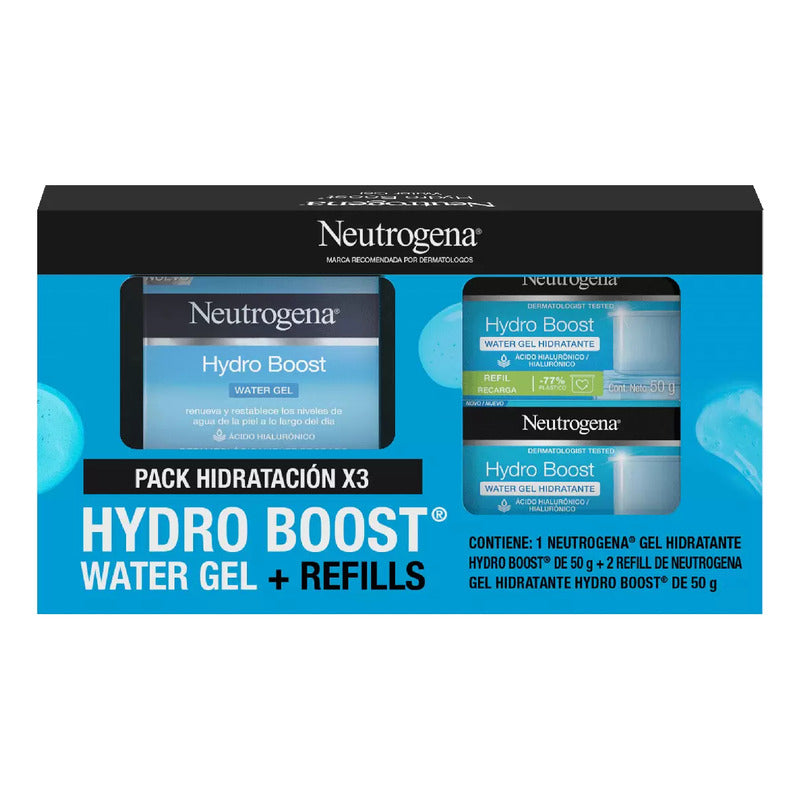 Pack Hydro Boost Water Gel + Refills 50g C/u Todo Tipo De Piel Día/noche