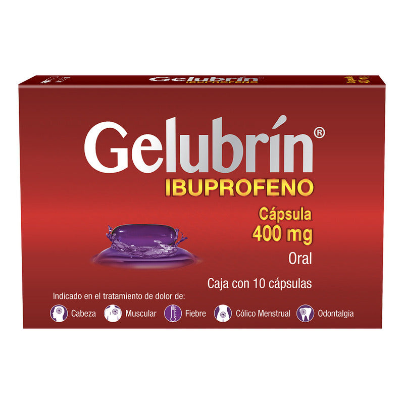 Gelubrin Cápsulas 400 Mg, 10 Cápsulas
