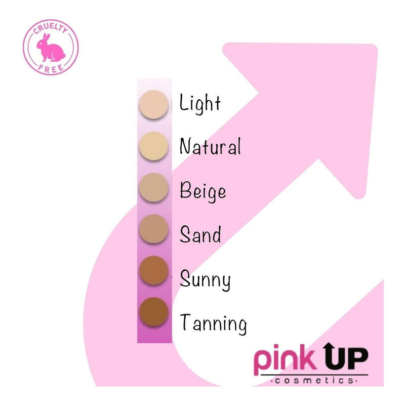 Base De Maquillaje En Polvo Pink Up Mineral Cover Tono Light Pink Up