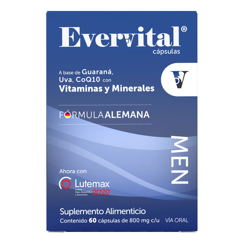 Evervital Men Suplemento Alimenticio 60 Cápsulas Na