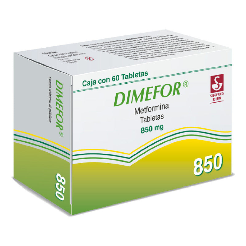 Dimefor Tableta 850 Mg, 60 Tabletas