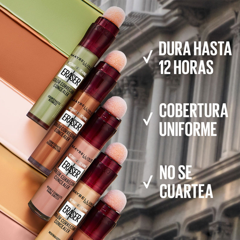 Maybelline Corrector Facial Instant Age Rewind 6ml, Borra Ojeras, Contornea E Ilumina,hasta 12hrs Light