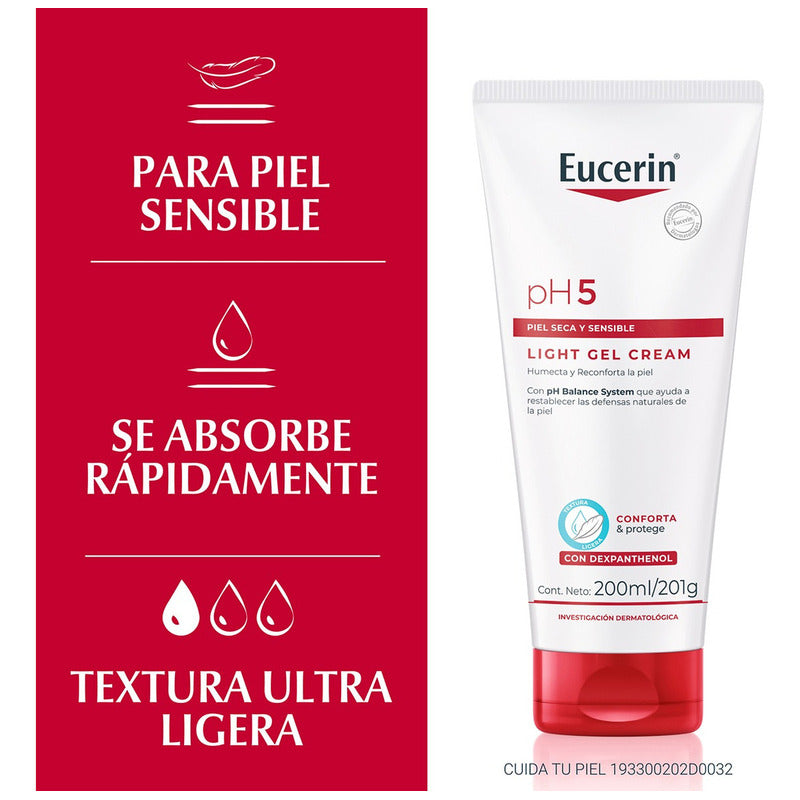 Eucerin Ph5 Light Crema-gel 200 Ml Hidrata Piel Seca Y Sensible