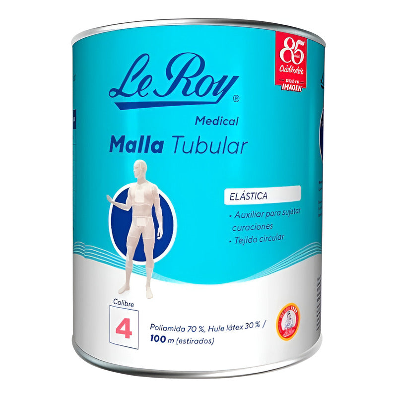 Le Roy Venda Malla Tubular Elástica Cal #4 Bote 100 Metros Blanco