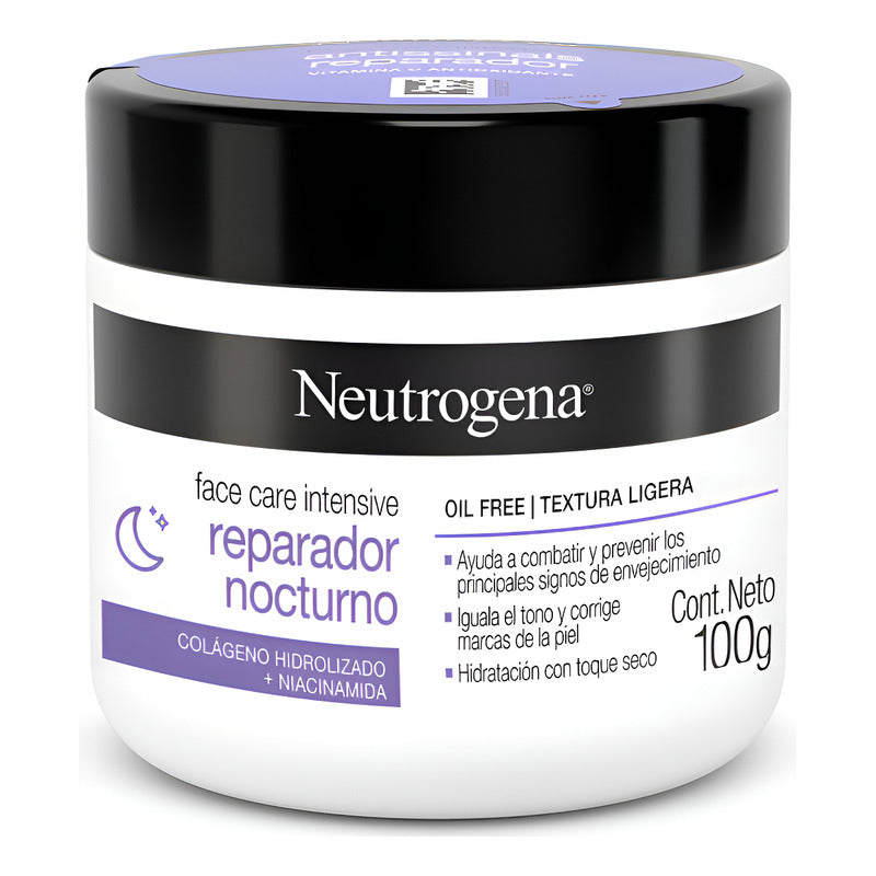 Neutrogena Face Care Intensive Reparador Nocturno 100g Noche Todo Tipo De Piel