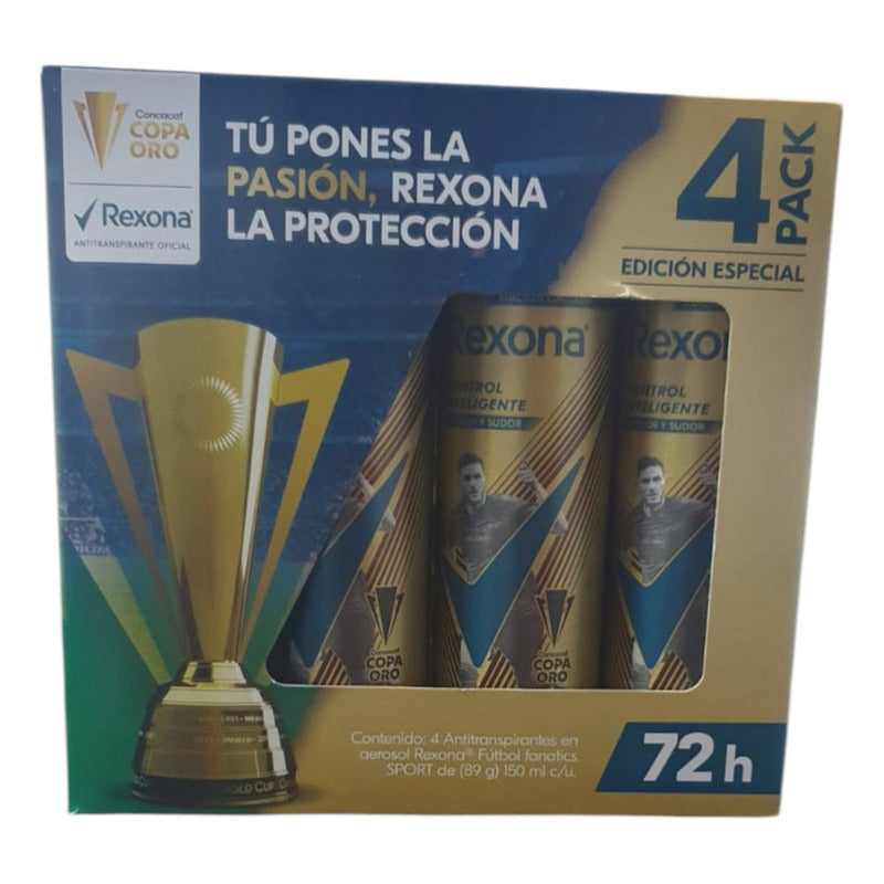Pack 4 Antitranspirantes Aerosol Futbol Fanatics 72h 150ml Fragancia Limón