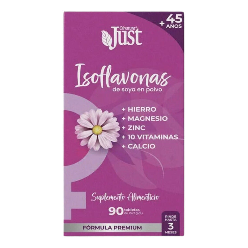 Suplemento Alimenticio Olnatura Just Isoflavonas 90tabs Sabor Na