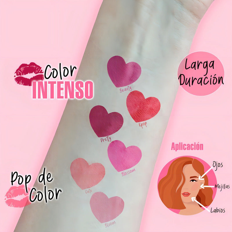 Tinta Indeleble De Labios Kiss Lip Tint Pink Up Color Blossom