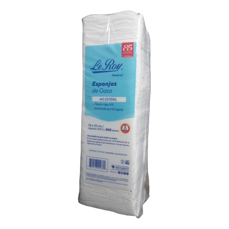 Gasa Leroy Gasa Seca De 10cm X 10cm 200u